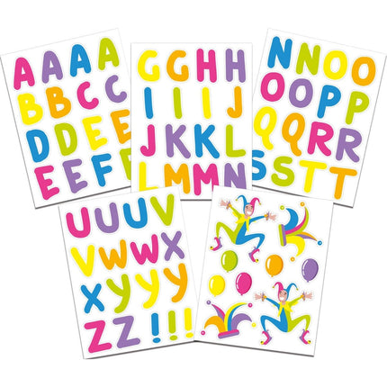 Raamstickers DIY Harlekijn 5 delig van Folat koop je bij Partywinkel
