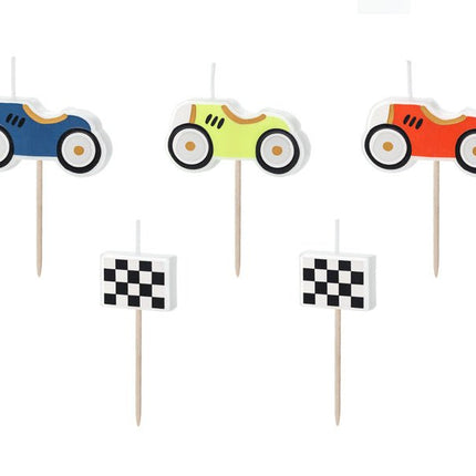 Race Kaarsen 5st van Partydeco koop je bij Partywinkel
