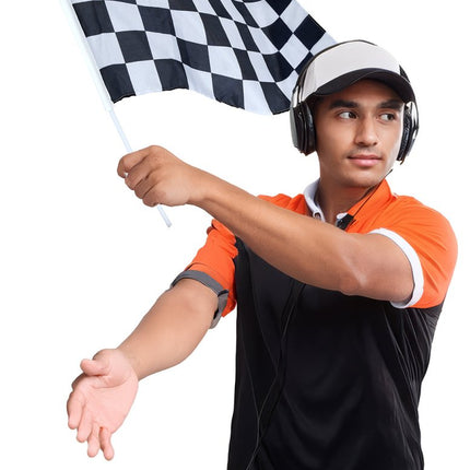 Race Vlag Zwart Wit 45x30 cm van Fiestas Guirca koop je bij Partywinkel