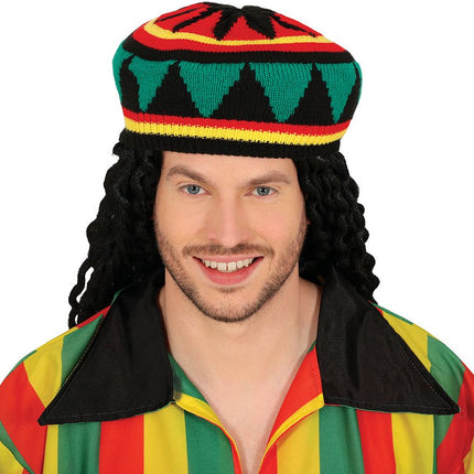 Rasta Muts Rood Groen van Fiestas Guirca koop je bij Partywinkel