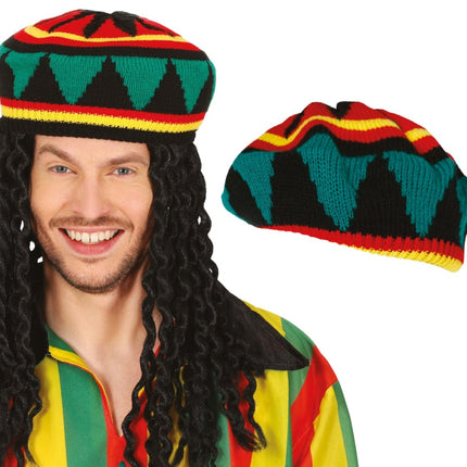Rasta Muts Rood Groen van Fiestas Guirca koop je bij Partywinkel