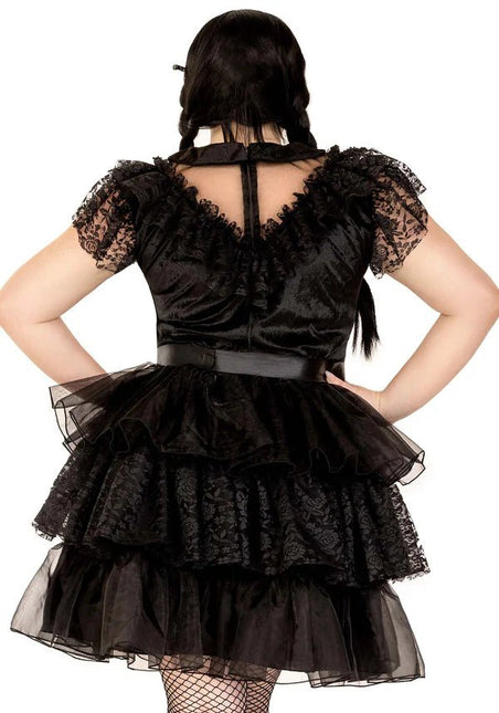 Raving Rebel Wednesday Jurk Dames Plus Size Leg Avenue van Leg Avenue koop je bij Partywinkel