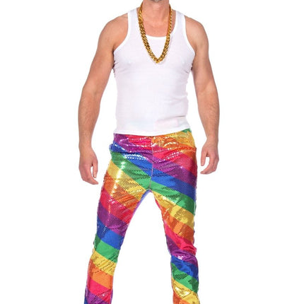 Regenboog Broek Heren van Wilbers & Wilbers koop je bij Partywinkel