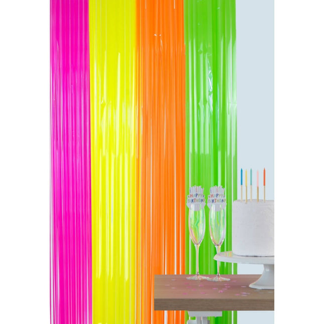 Regenboog Deurgordijn Neon 2m van Folat koop je bij Partywinkel