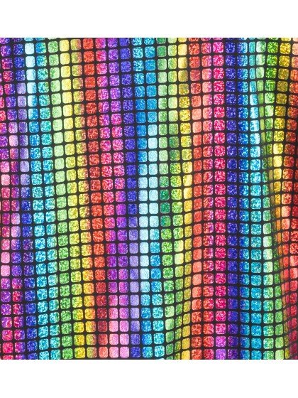 Regenboog Disco Vest Mouwloos Heren van CHAKS koop je bij Partywinkel