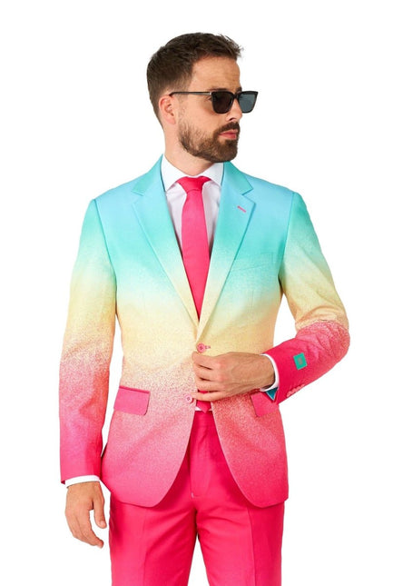 Regenboog Fuchsia Blauw Pak Heren OppoSuits van OppoSuits koop je bij Partywinkel