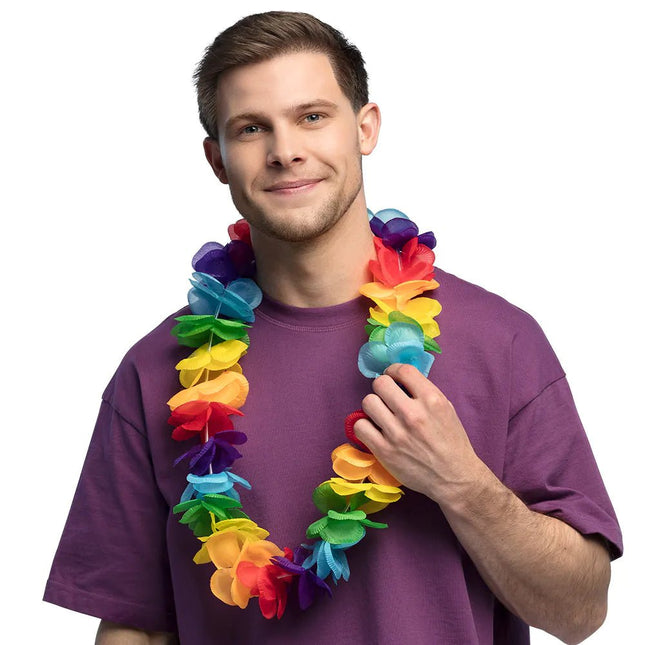 Regenboog Hawaii Krans van Boland koop je bij Partywinkel