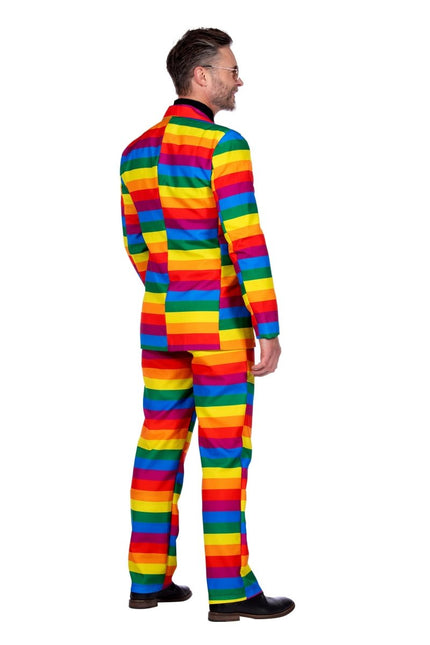 Regenboog Pak Heren 3 delig van Wilbers & Wilbers koop je bij Partywinkel