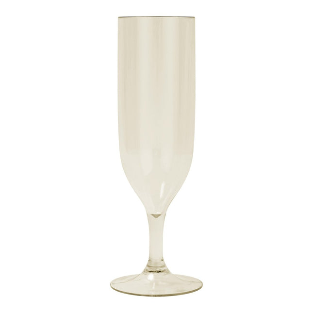 Reusable Semi Tranparent Glasses Reusable Semi Tranparent Champagne Glasses In Beige Color 2St van Procos koop je bij Partywinkel