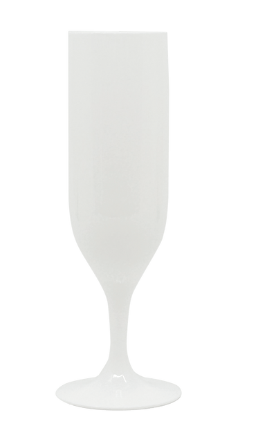 Reusable Solid Color Glasses Reusable Champagne Glasses In White Color 2St van Procos koop je bij Partywinkel