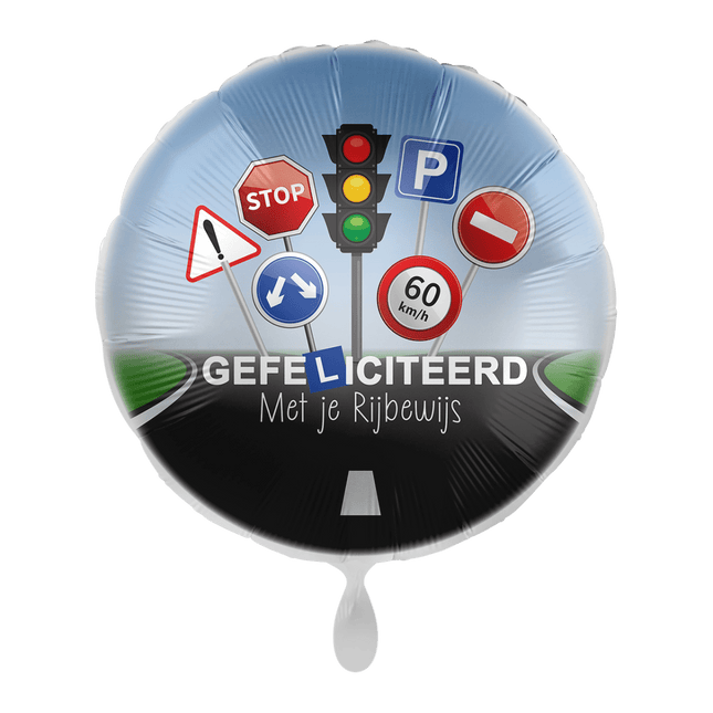 Rijbewijs Helium Ballon Rond Leeg 43cm van Premioloon koop je bij Partywinkel