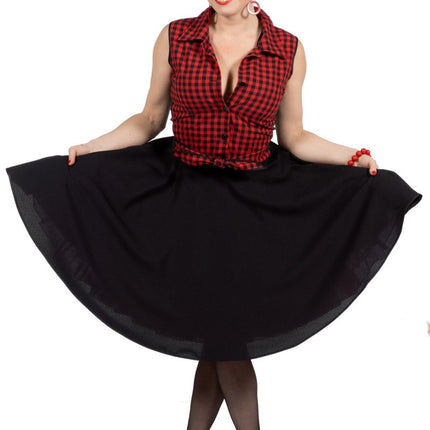 Rock N Roll 50S Jurk Zwart Rood Dames van Wilbers & Wilbers koop je bij Partywinkel