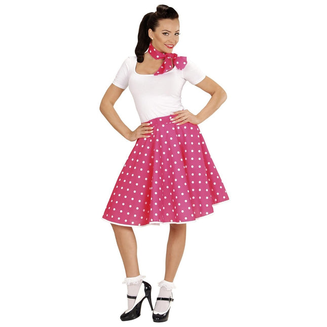 Rock N Roll 50S Verkleedset Roze 2 delig van Widmann koop je bij Partywinkel