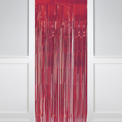 Rode Deurgordijn 2m van Unique koop je bij Partywinkel