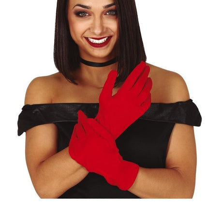 Rode Handschoenen 2st van Fiestas Guirca koop je bij Partywinkel