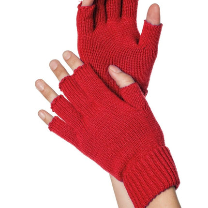 Rode Handschoenen Vingerloos van Wilbers & Wilbers koop je bij Partywinkel