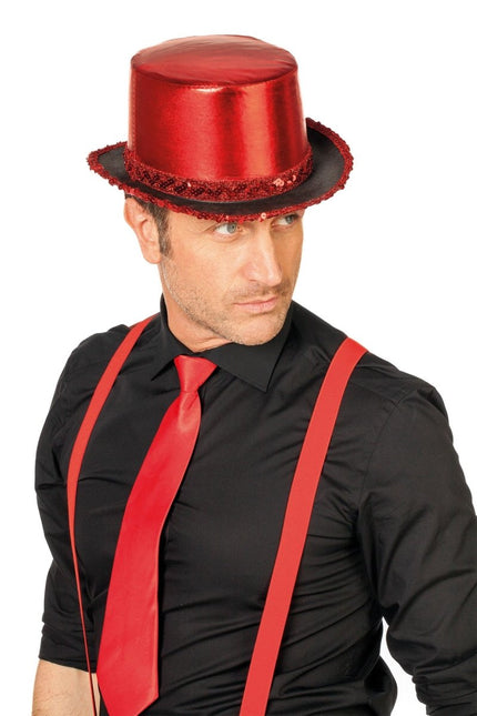 Rode Hoed Met Band van Wilbers & Wilbers koop je bij Partywinkel