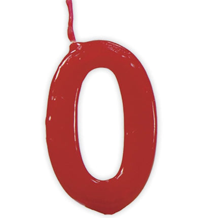 Rode Kaars 0 Jaar 5,5cm van Fiestas Guirca koop je bij Partywinkel