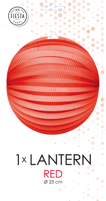 Rode Lampion 25cm van WeFiesta koop je bij Partywinkel