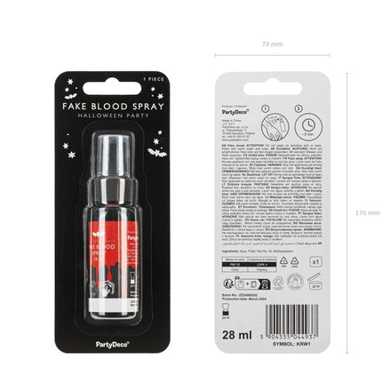 Rode Nep Bloed Spray 30ml van Partydeco koop je bij Partywinkel