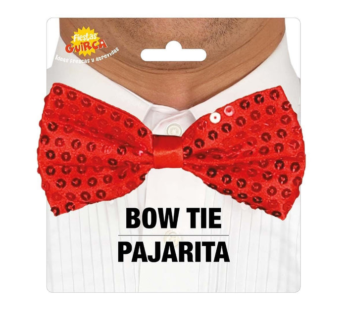 Rode Strik Glitter Paillet van Fiestas Guirca koop je bij Partywinkel