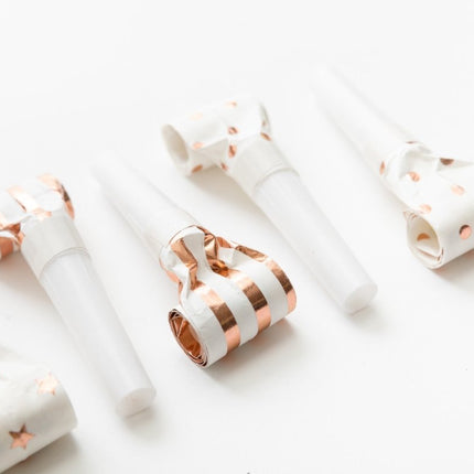 Roltongen Rose Goud 6st van WeFiesta koop je bij Partywinkel