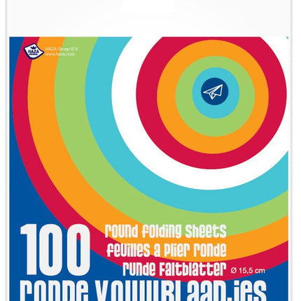 Ronde Vouwblaadjes 15cm 100st van Haza Witbaard koop je bij Partywinkel