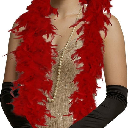 Rood Boa Veren 80gr van Fiestas Guirca koop je bij Partywinkel