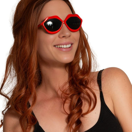 Rood Bril Lippen van Partychimp koop je bij Partywinkel