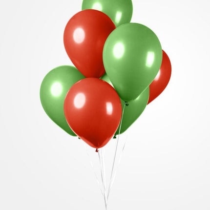 Rood Groene Ballonnen 30cm 10st van WeFiesta koop je bij Partywinkel