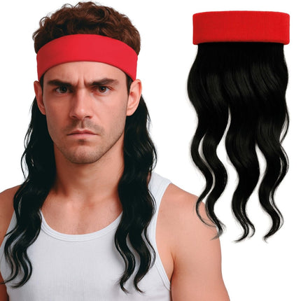 Rood Haarband Met Bruine Haren van Fiestas Guirca koop je bij Partywinkel