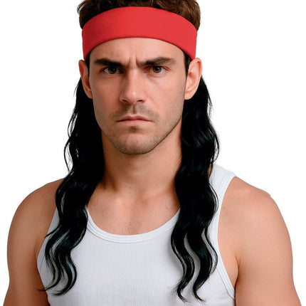 Rood Haarband Met Bruine Haren van Fiestas Guirca koop je bij Partywinkel
