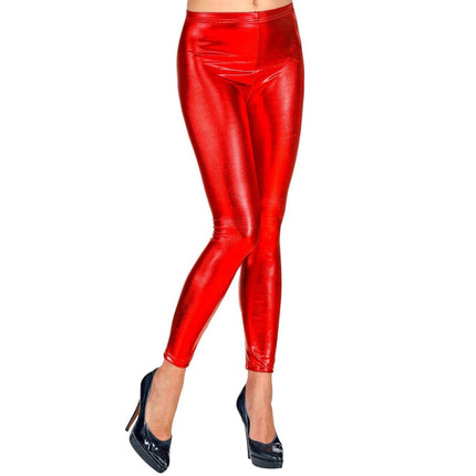 Rood Legging Met Metallic van Widmann koop je bij Partywinkel