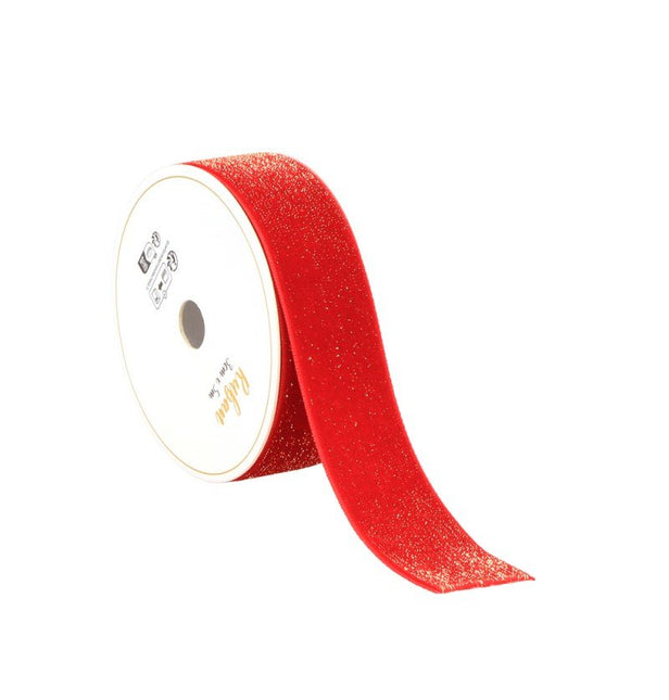 Rood Lint Fluweel 25Mm 3m van CHAKS koop je bij Partywinkel