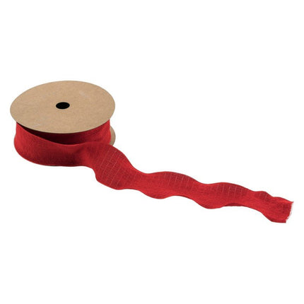 Rood Lint Rimpel 4Cm 10m van CHAKS koop je bij Partywinkel