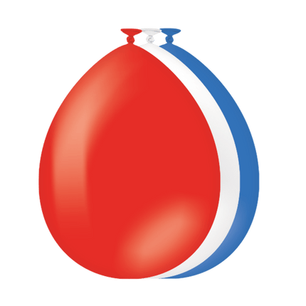 Rood Wit Blauwe Ballonnen 30cm 25st van Paper Dreams koop je bij Partywinkel