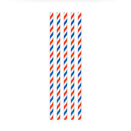 Rood Wit Blauwe Rietjes Karton 20st van WeFiesta koop je bij Partywinkel