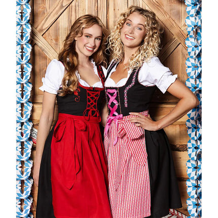 Rood Zwarte Dirndl Jurk Oktoberfest Dames van Boland koop je bij Partywinkel