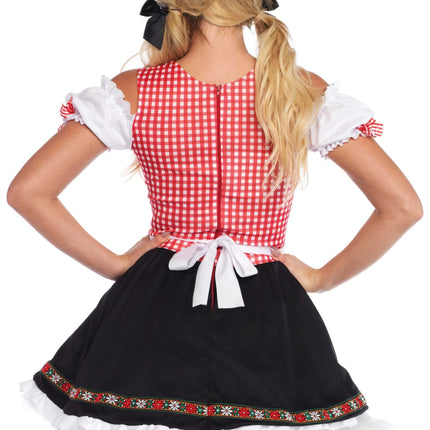 Rood Zwarte Dirndl Jurk Oktoberfest Dames Leg Avenue van Leg Avenue koop je bij Partywinkel