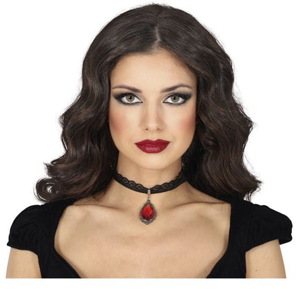 Rood Zwarte Ketting Robijn van Fiestas Guirca koop je bij Partywinkel