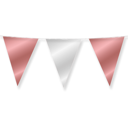 Rose Goud Zilveren Slinger Metallic 10m van Paper Dreams koop je bij Partywinkel
