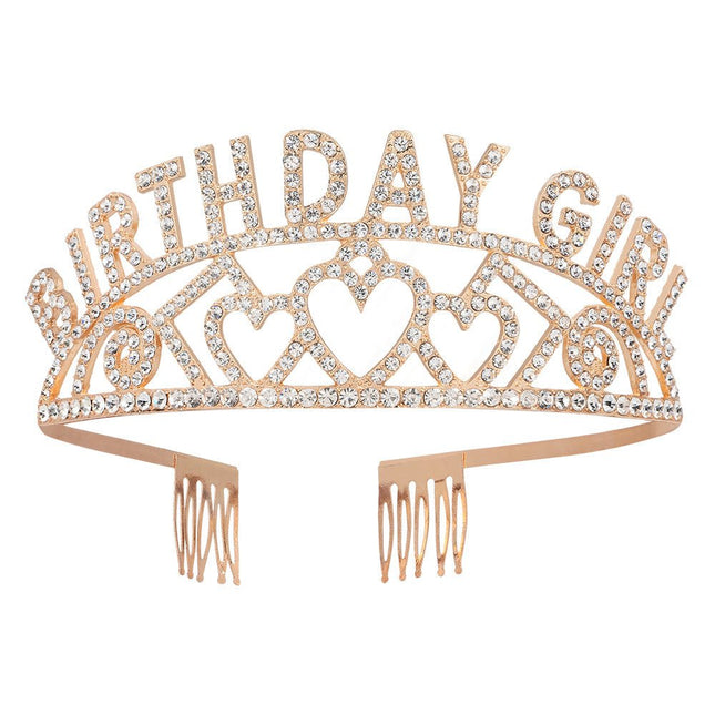 Rose Gouden Haarband Birthday Girl Metaal van Boland koop je bij Partywinkel