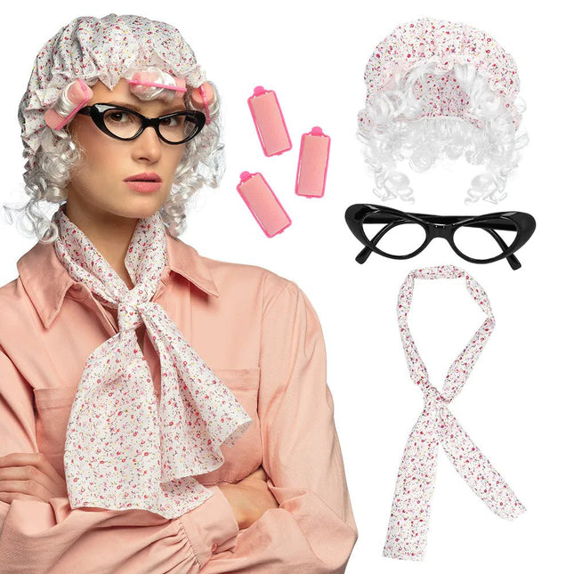 Roze Accessoireset Oma 4 delig van Boland koop je bij Partywinkel