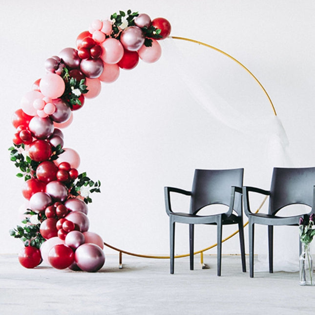 Roze Ballonnen Chroom 33cm 10st van Folat koop je bij Partywinkel