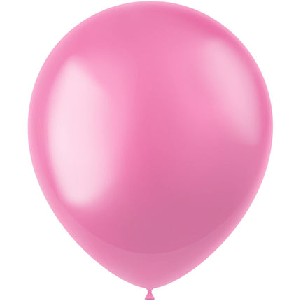 Roze Ballonnen Metallic Bubblegum Pink 33cm 10st van Folat koop je bij Partywinkel