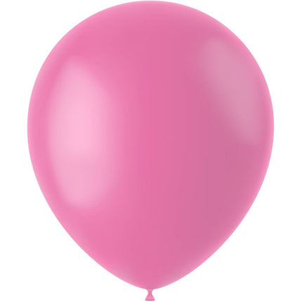 Roze Ballonnen Rosey Pink 33cm 50st van Folat koop je bij Partywinkel