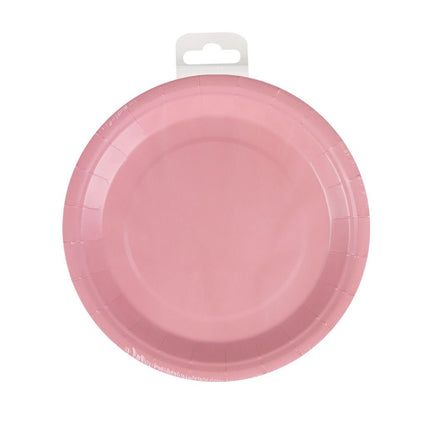 Roze Borden Pastel 23cm 8st van Paper Dreams koop je bij Partywinkel