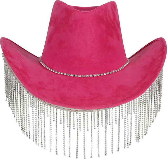 Roze Cowboy Hoed Franjes van Fiestas Guirca koop je bij Partywinkel