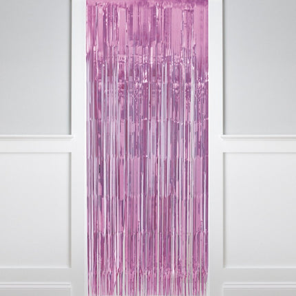 Roze Deurgordijn Pastel 2m van Unique koop je bij Partywinkel