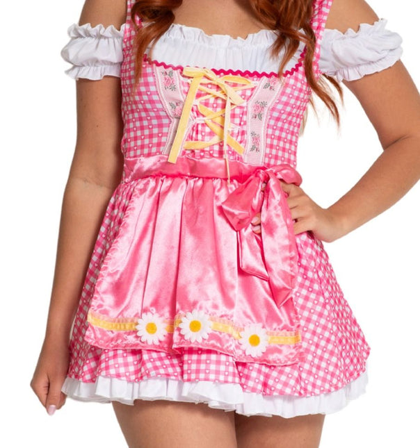 Roze Dirndl Jurk Oktoberfest Emily van Partychimp koop je bij Partywinkel